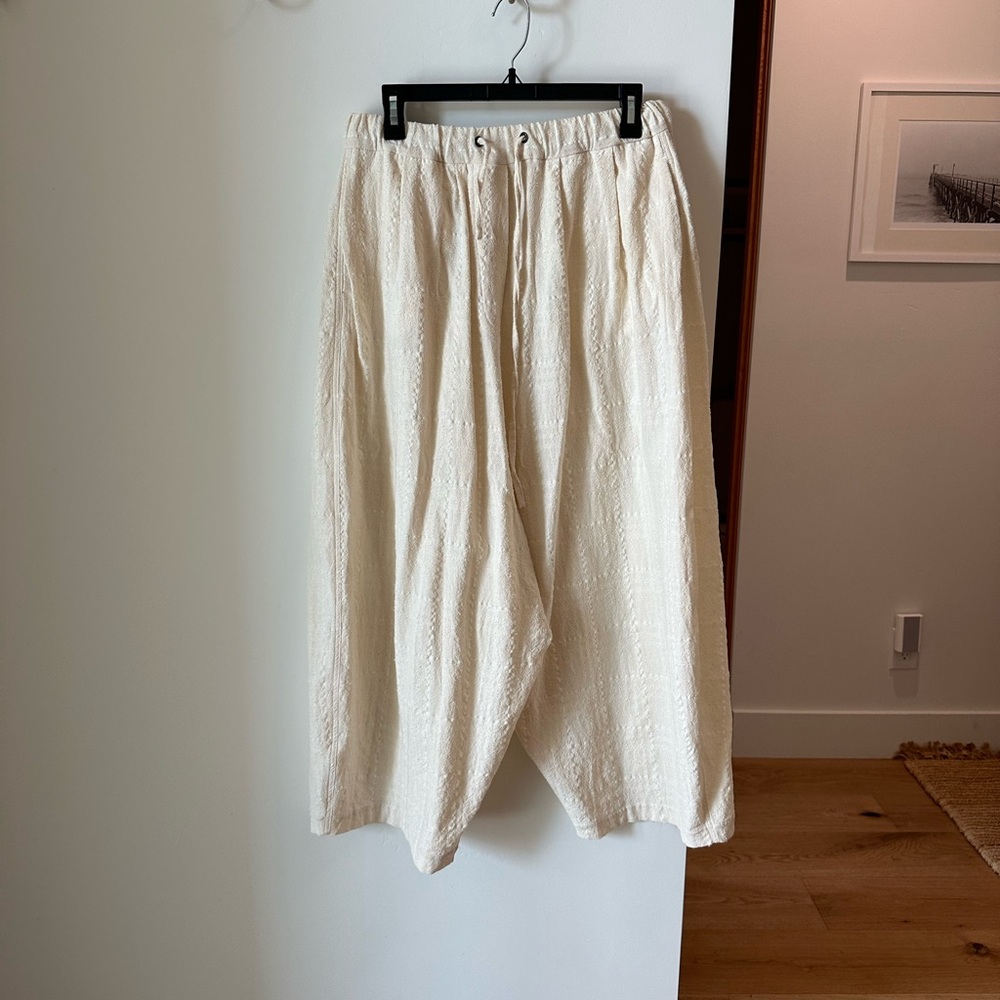 Monica Cordera Checkered Maxi Pants in Beige